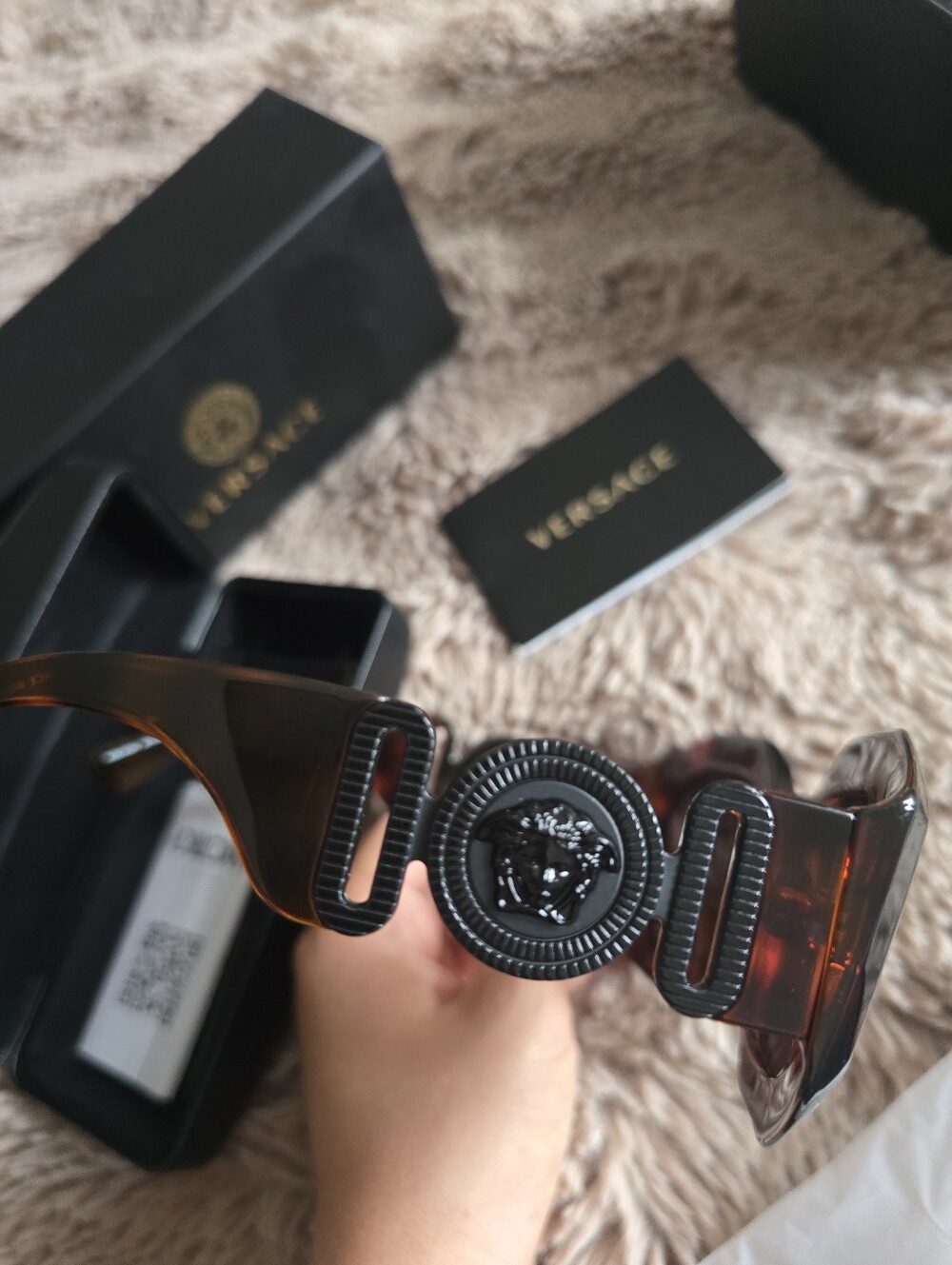 Versace Ve4424u Maxi Medusa Havana Black Detail - Picture 4 of 6